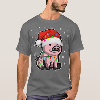 T-shirt Coin mignon avec lumières de Noël pour les amateur