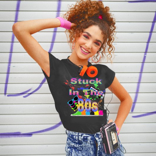 T-shirt Coincé Dans Les Années 80