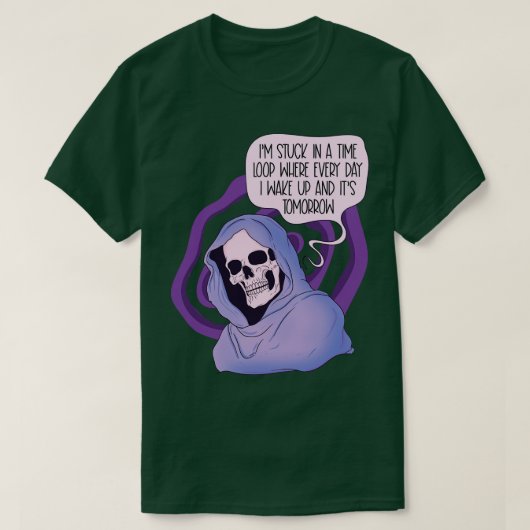 T-shirt Coincé dans une boucle de temps (Design devant)