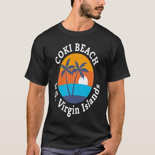 T-shirt Coki Beach Îles Vierges américaines Vacances d'été (Devant)