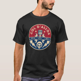 T-shirt Col d'Allos, Alpes françaises motobike tour