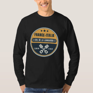 T-shirt Col de la Lombarde Français Alpes motobike cadeaux
