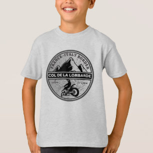 T-shirt Col de la Lombarde Français Alpes motobike cadeaux