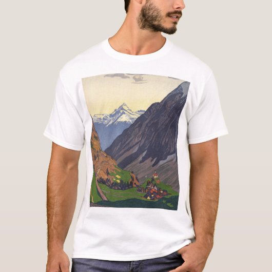T-shirt col du Gotthard dans les Alpes (Devant)