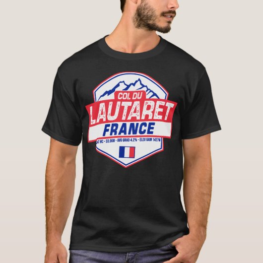 T-shirt Col Du Lautaret Cyclisme France (Devant)