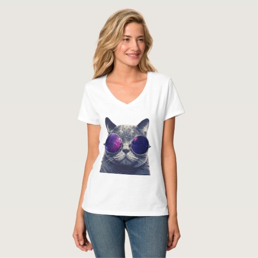 T-shirt col en V +Canvas décontracté pour femmes (Devant entier)