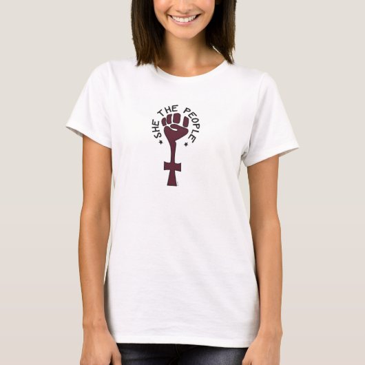 T-shirt col en V +Canvas décontracté pour femmes (Devant)