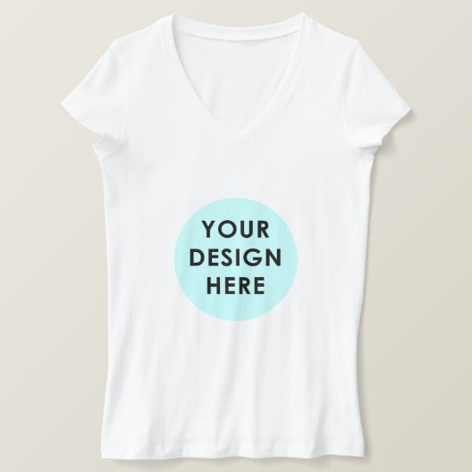 T-shirt col en V en jersey Bella+Canvas pour femme (Design devant)