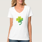T-shirt Col vert Femme Basic V-Neck (Devant)