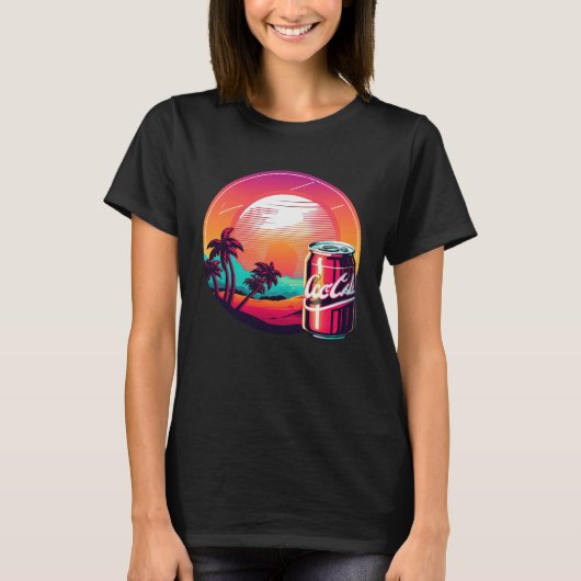 T-shirt Cola Synthwave 80s Retrowave Aesthetic (Devant)