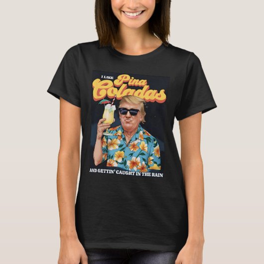 T-shirt Coladas Donald Trump Vacances d'été Hawaii Beach (Devant)