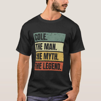 T-shirt Cole Man Myth La Légende Retro Funny Meilleur Nom 