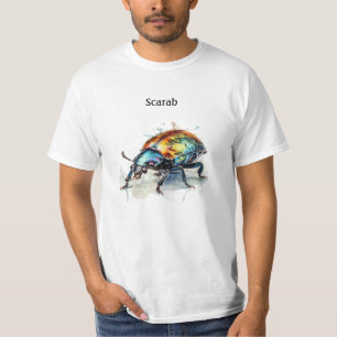 T-shirt Coléoptère iridescent en aquarelle, personnalisé