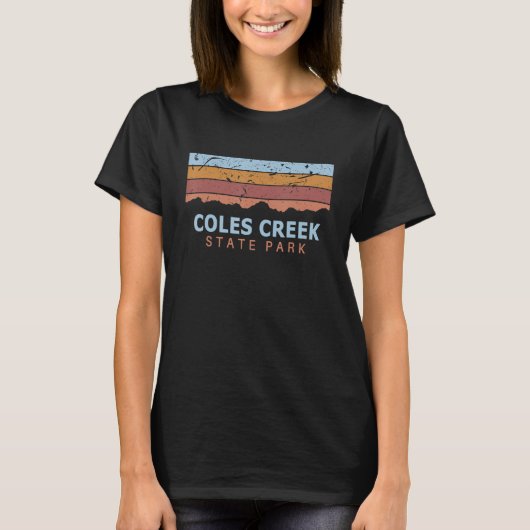 T-shirt Coles Creek State Park New York Cool rétro (Devant)