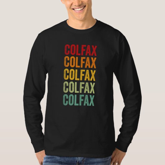 T-shirt Colfax County Nebraska Rainbow Text (Devant)