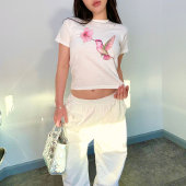 T-shirt Colibri à la fleur d'Hibiscus