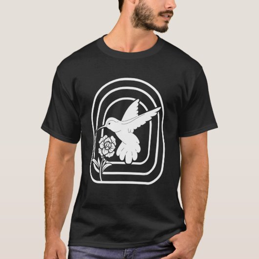 T-shirt Colibri d'été avec fleurs Colibri propriétaire d'o (Devant)