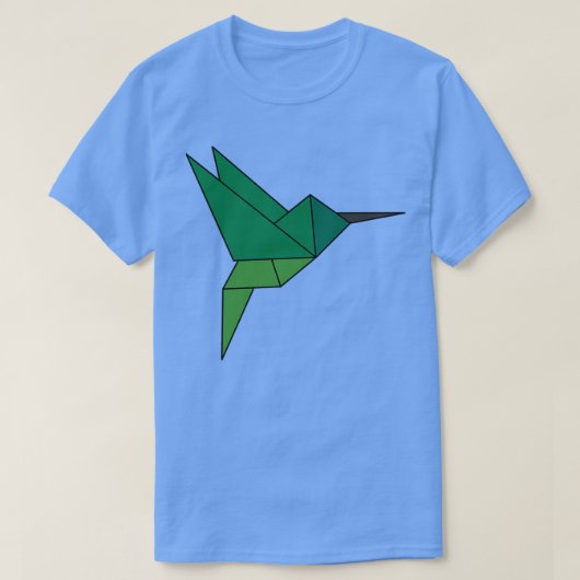 T-shirt Colibri d'Origami géométrique (Design devant)