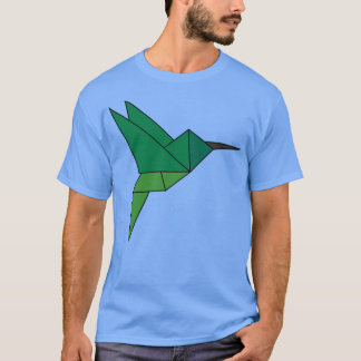 T-shirt Colibri d'Origami géométrique