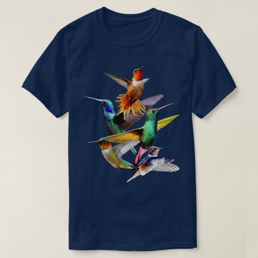 T-shirt Colibri en vol Colibri cadeau I Love Humm (Design devant)