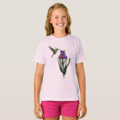 T-shirt Colibri Et Fleur Iris (Devant entier)