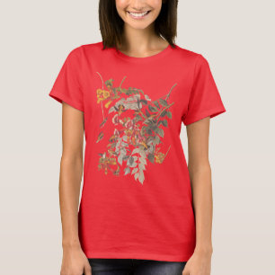 T-shirt Colibri et fleurs à gorge rubis d'Audubon