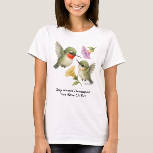 T-shirt Colibri flamboyant Ruby Throsé (Devant)