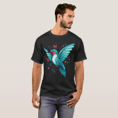 T-shirt Colibri Mignon Avec Fleurs I (Devant entier)