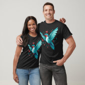 T-shirt Colibri Mignon Avec Fleurs I (Unisexe)