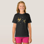 T-shirt Colibri noir et or (Devant entier)