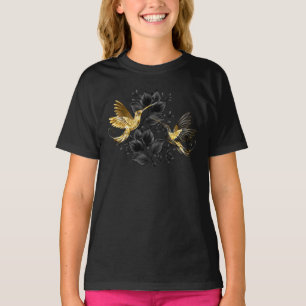T-shirt Colibri noir et or