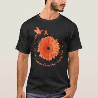 T-shirt Colibri Orange Tournesol Leucémie Cancer Aware