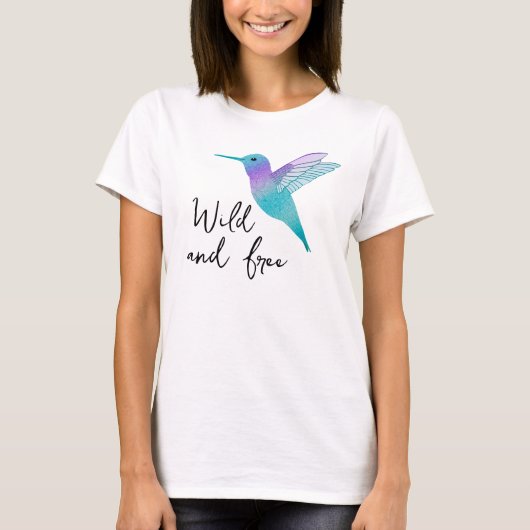 T-shirt colibri sauvage et libre (Devant)