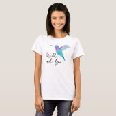 T-shirt colibri sauvage et libre (Devant entier)