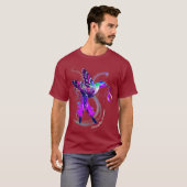 T-shirt Colibri tenant du ruban violet Fibromyalgie (Devant entier)