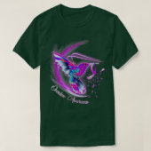 T-shirt Colibri tenant un surdosage du ruban pourpre (Design devant)