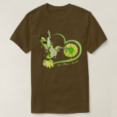 T-shirt Colibri Tournesol Vert Ribbon Lyme Maladie Aw (Design devant)