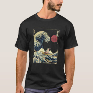 T-shirt Colibri Vague de Kanagawa Drôle de Surf Animal