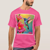 T-shirt Colibri vibrant au coucher du soleil (Devant)