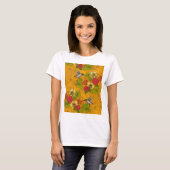 T-shirt Colibris et bouquet tropical en vert (Devant entier)