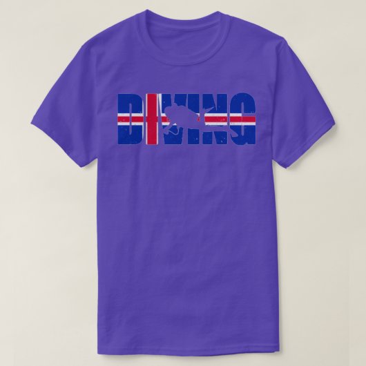 T-shirt Coll Islande Plongée île Scuba Sport Plongée (Design devant)