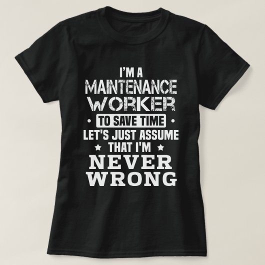 T-shirt Collaborateur de maintenance (Design devant)