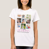 T-shirt Collage 9 Photos for Grandma Love you (Devant)