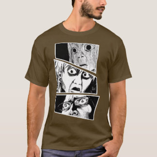T-shirt Collage amusant Visages Choqués