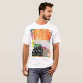 T-shirt Collage art, moderne coloré abstrait. (Devant entier)