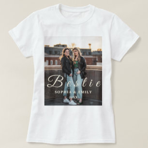 T-shirt collage Bestie – Noms et année personnalis