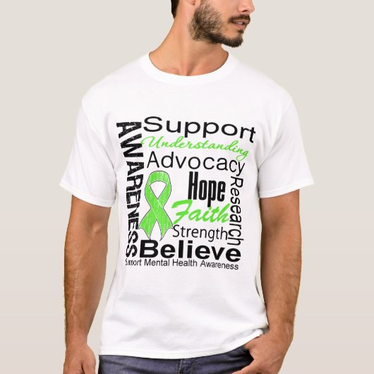 T-shirt Collage - conscience de santé mentale (Devant)