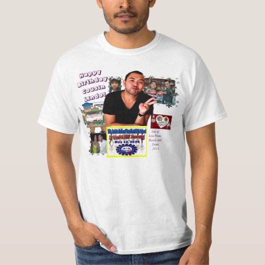 T-shirt Collage d'anniversaire (Devant)