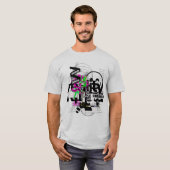 T-shirt Collage d'art de rue Glitch abstrait (Devant entier)