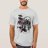 T-shirt Collage d'art de rue Glitch abstrait (Devant)